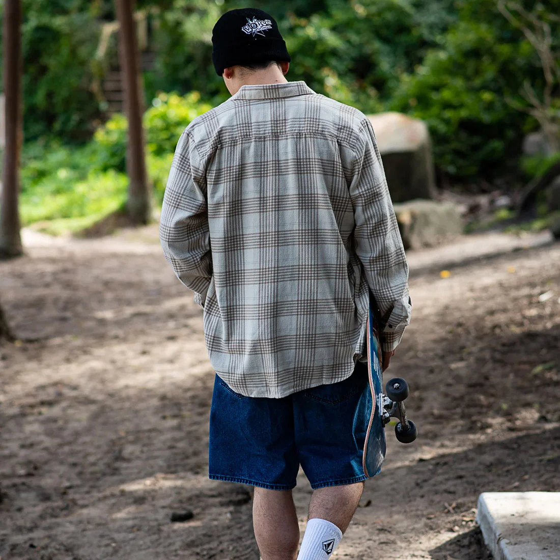 VOLCOM Caden Plaid Shirt - Dirty White - Image 5