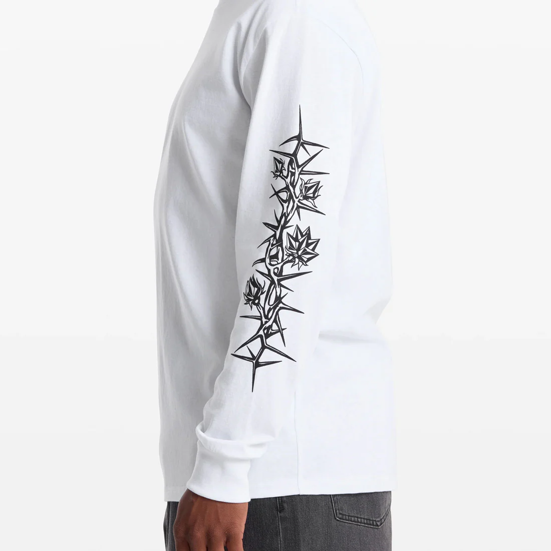 VOLCOM Die By The Stone Long Sleeve Tee - White - Image 3