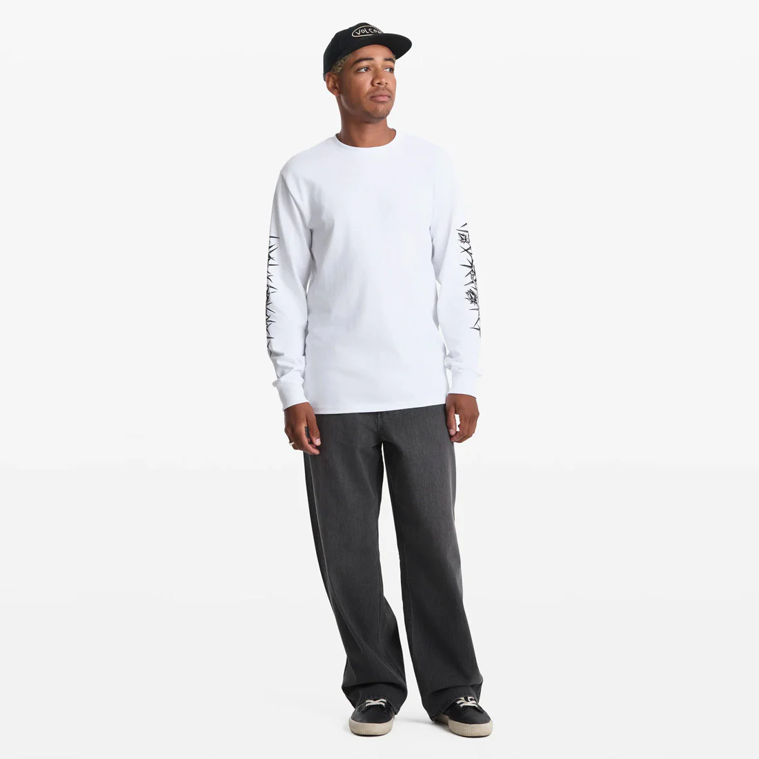 VOLCOM Die By The Stone Long Sleeve Tee - White - Image 4