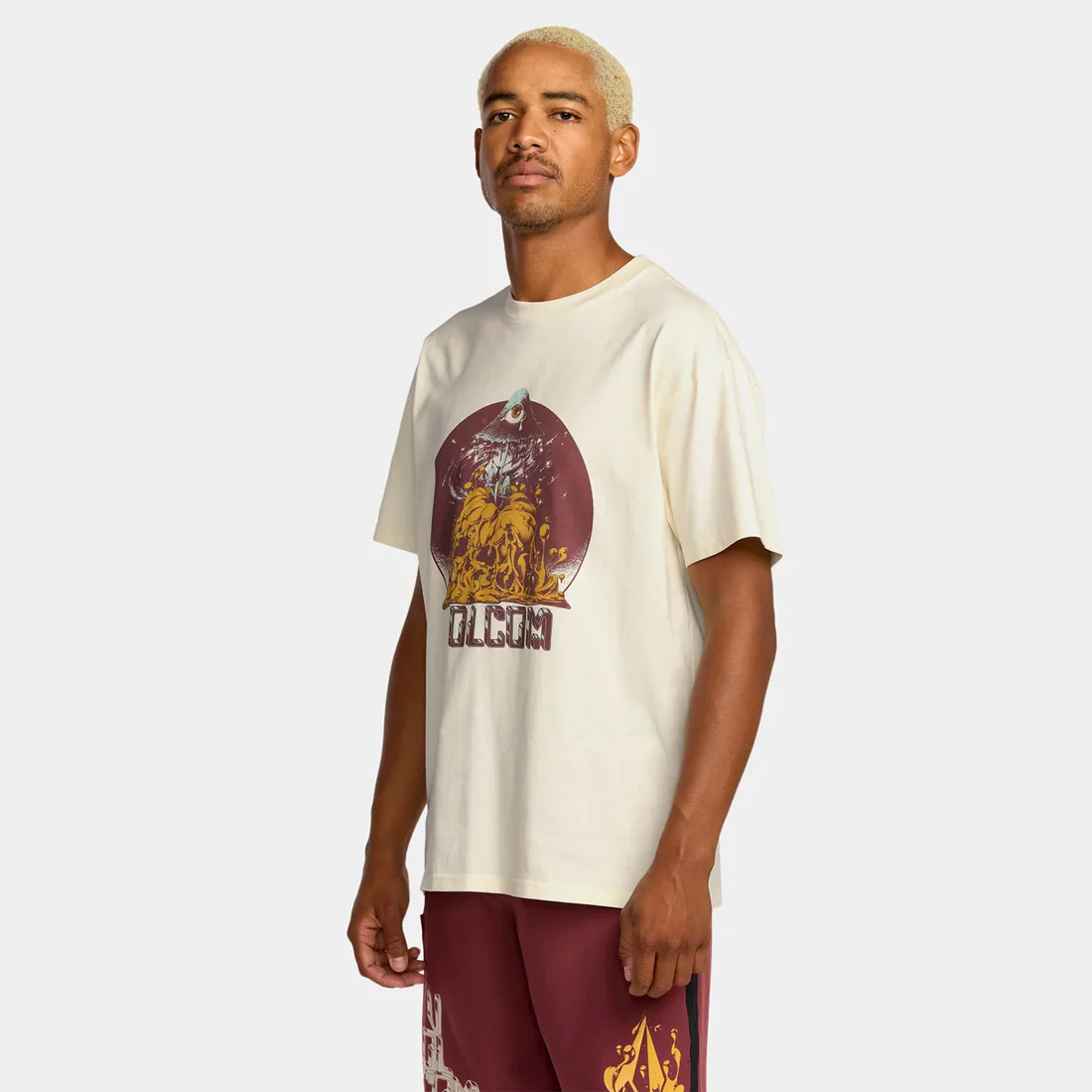 VOLCOM Featured Artist Callum Rooney Tee - Off White - Image 2