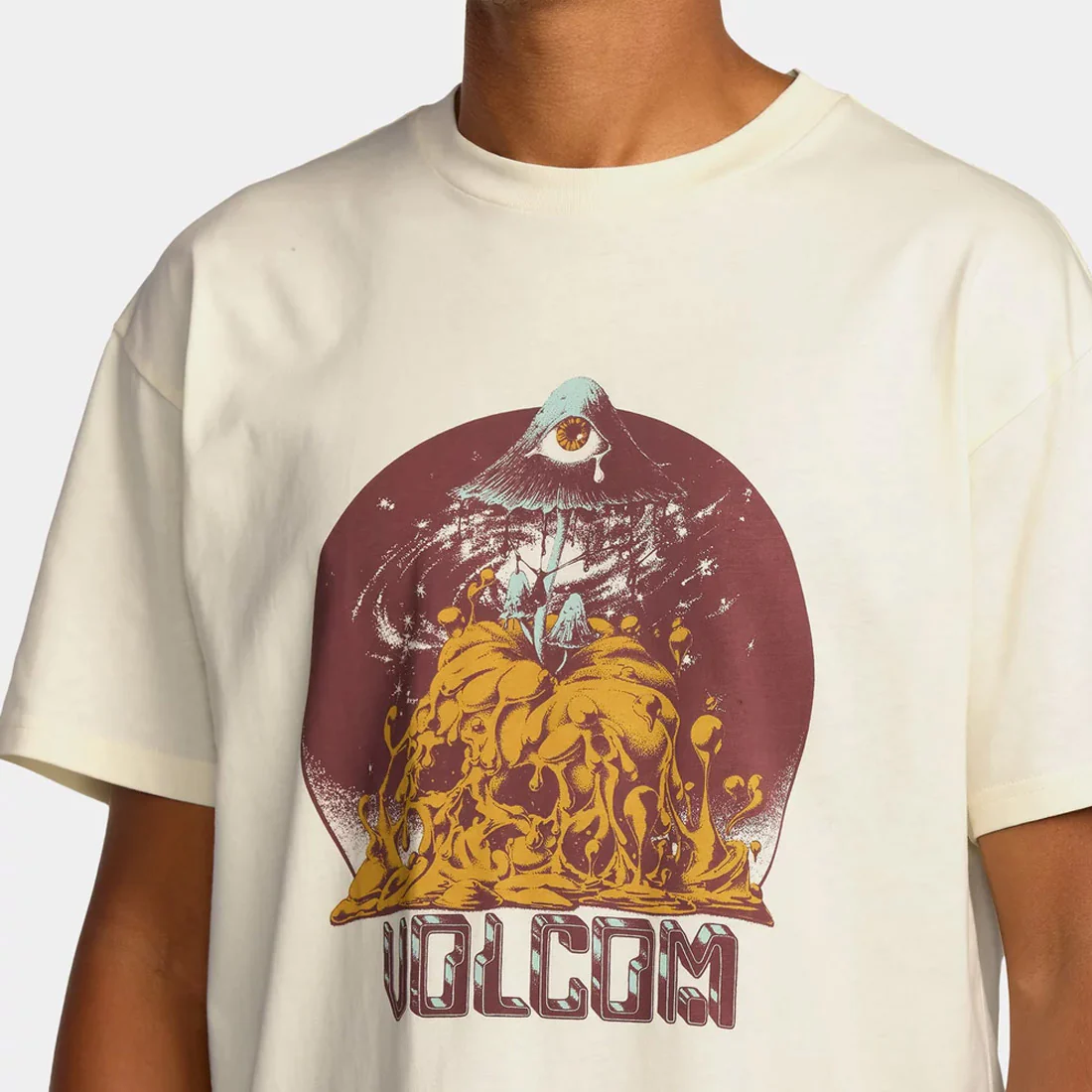 VOLCOM Featured Artist Callum Rooney Tee - Off White - Image 4