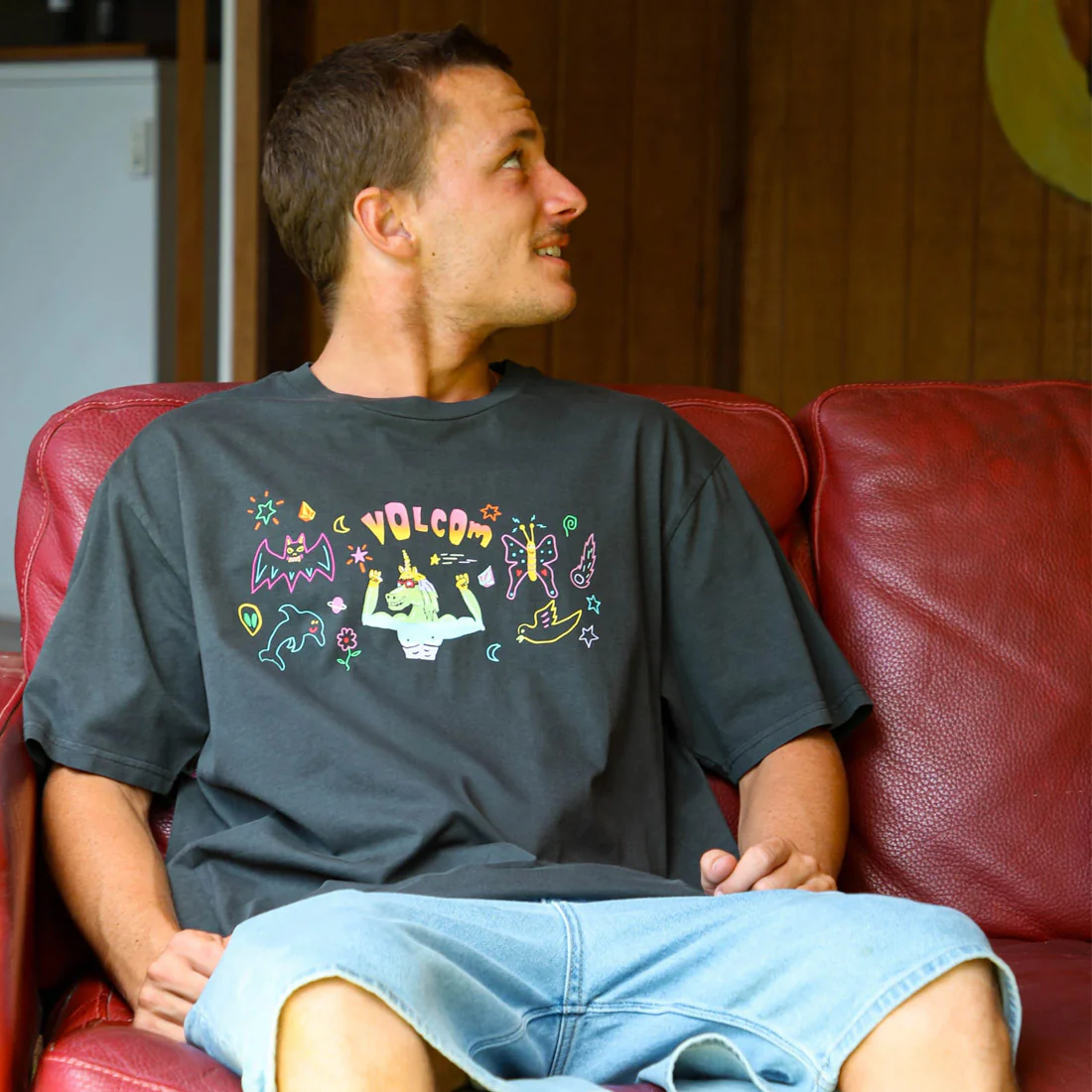 VOLCOM Featured Artist Ozzy Powered Tee - Stealth - Image 5
