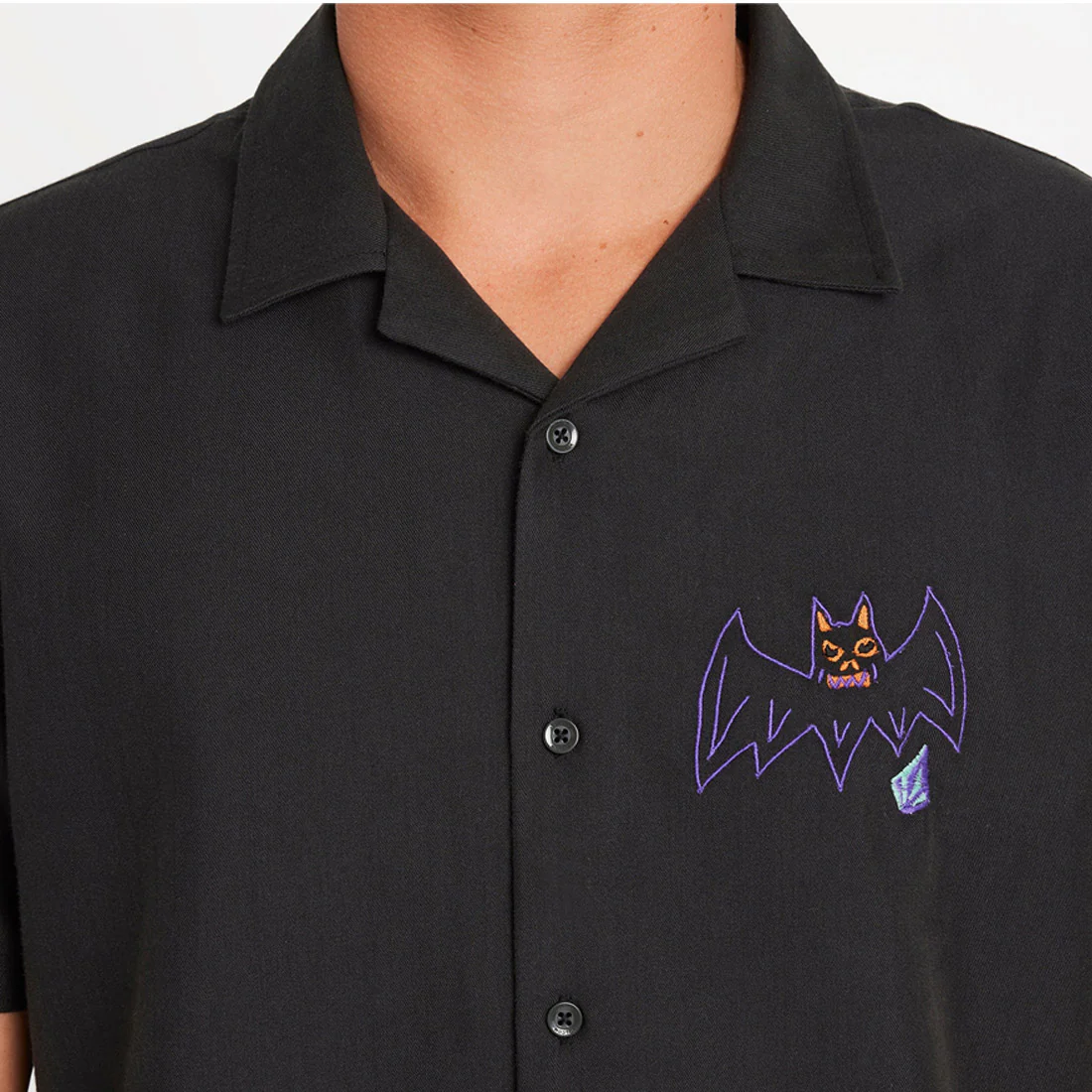 VOLCOM Featured Artist Ozzy Short Sleeve Shirt - Stealth - Image 5