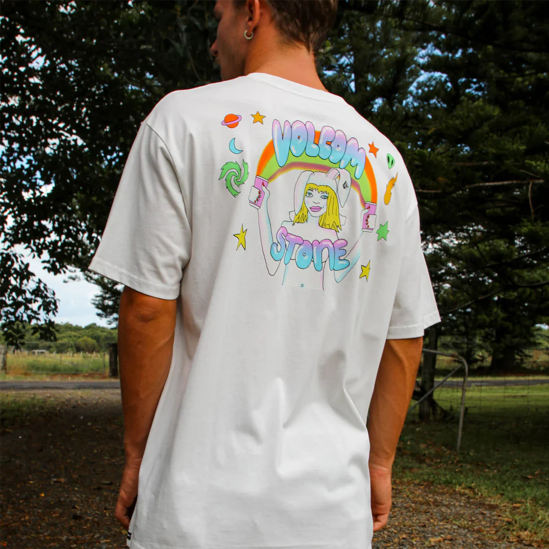 VOLCOM Featured Artist Ozzy Summa Tee - Off White - Image 5
