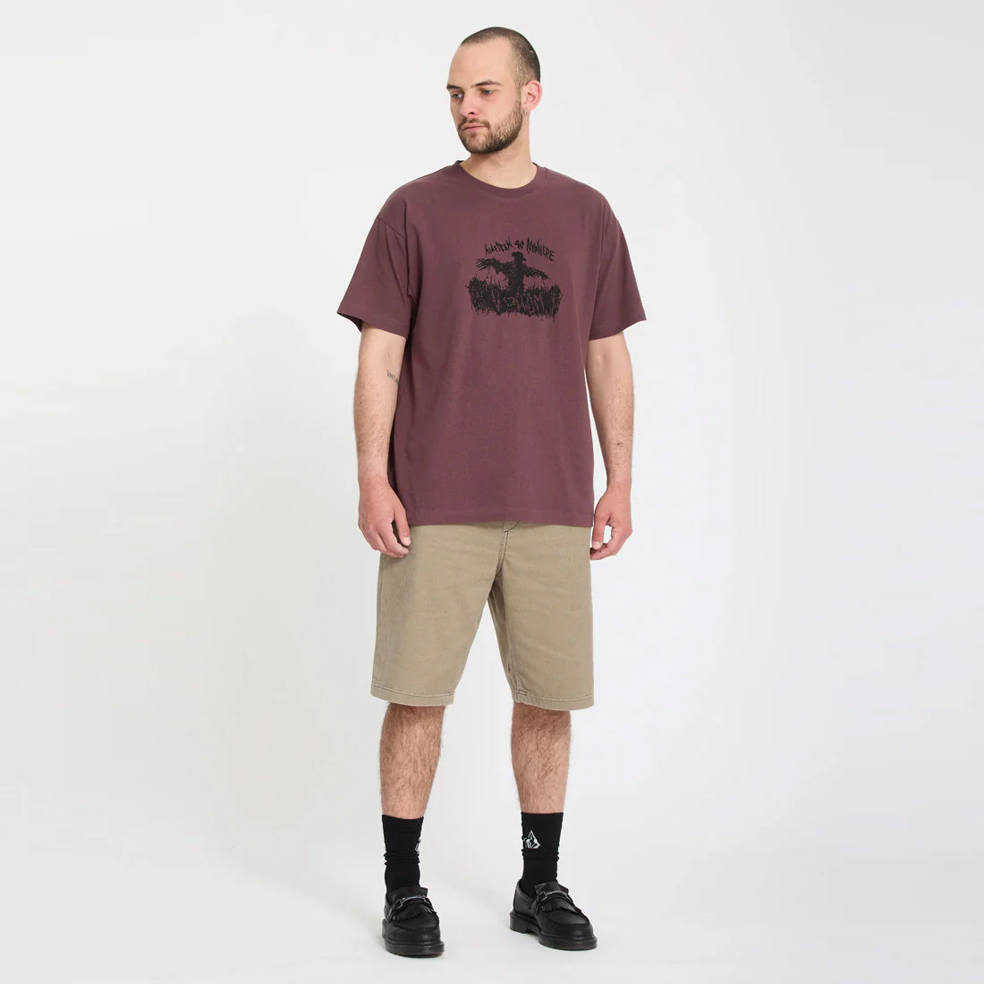VOLCOM Freazy Loose Elastic Waist Short 22" - Light Khaki - Image 3