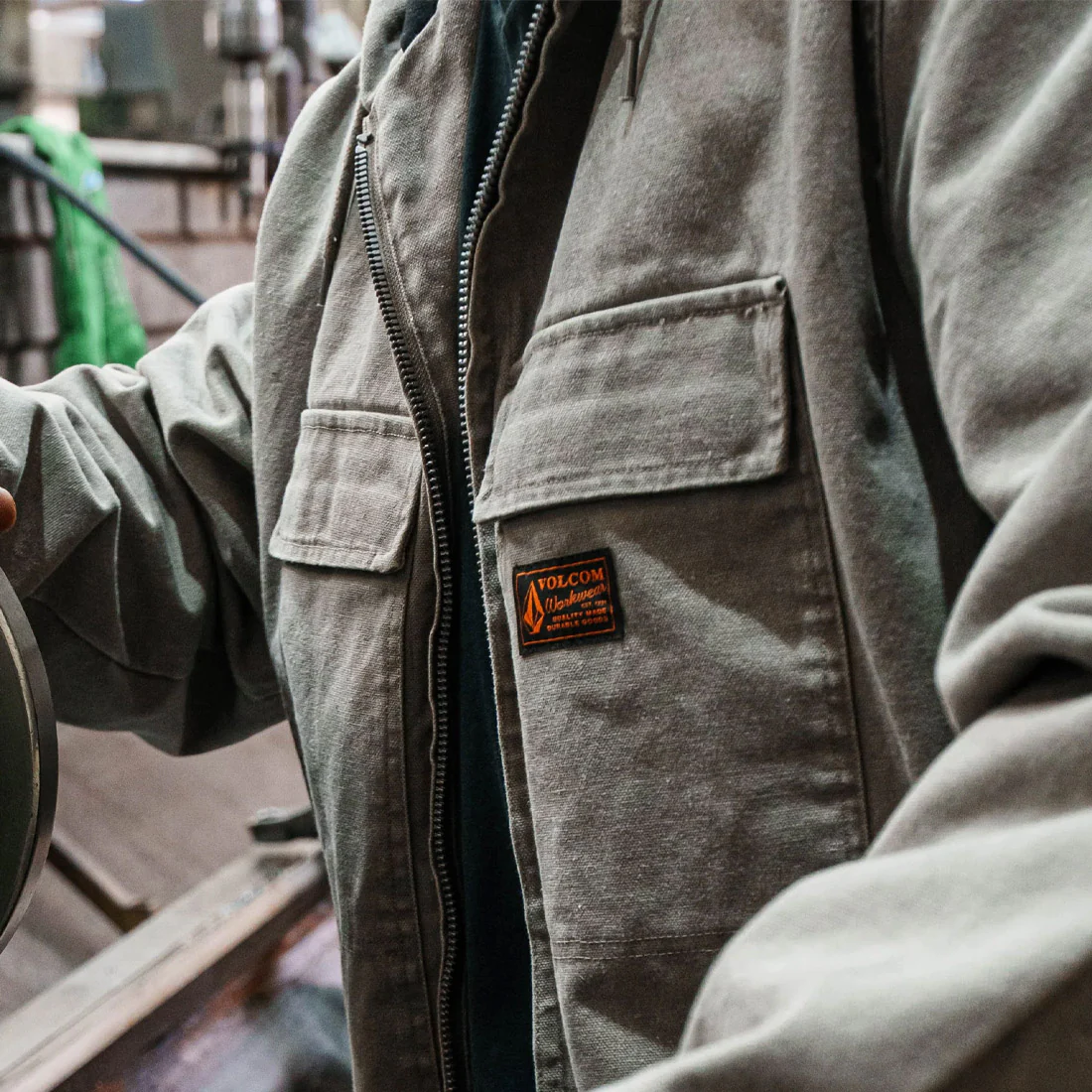 VOLCOM Freshdust Workwear Jacket - Brindle - Image 9