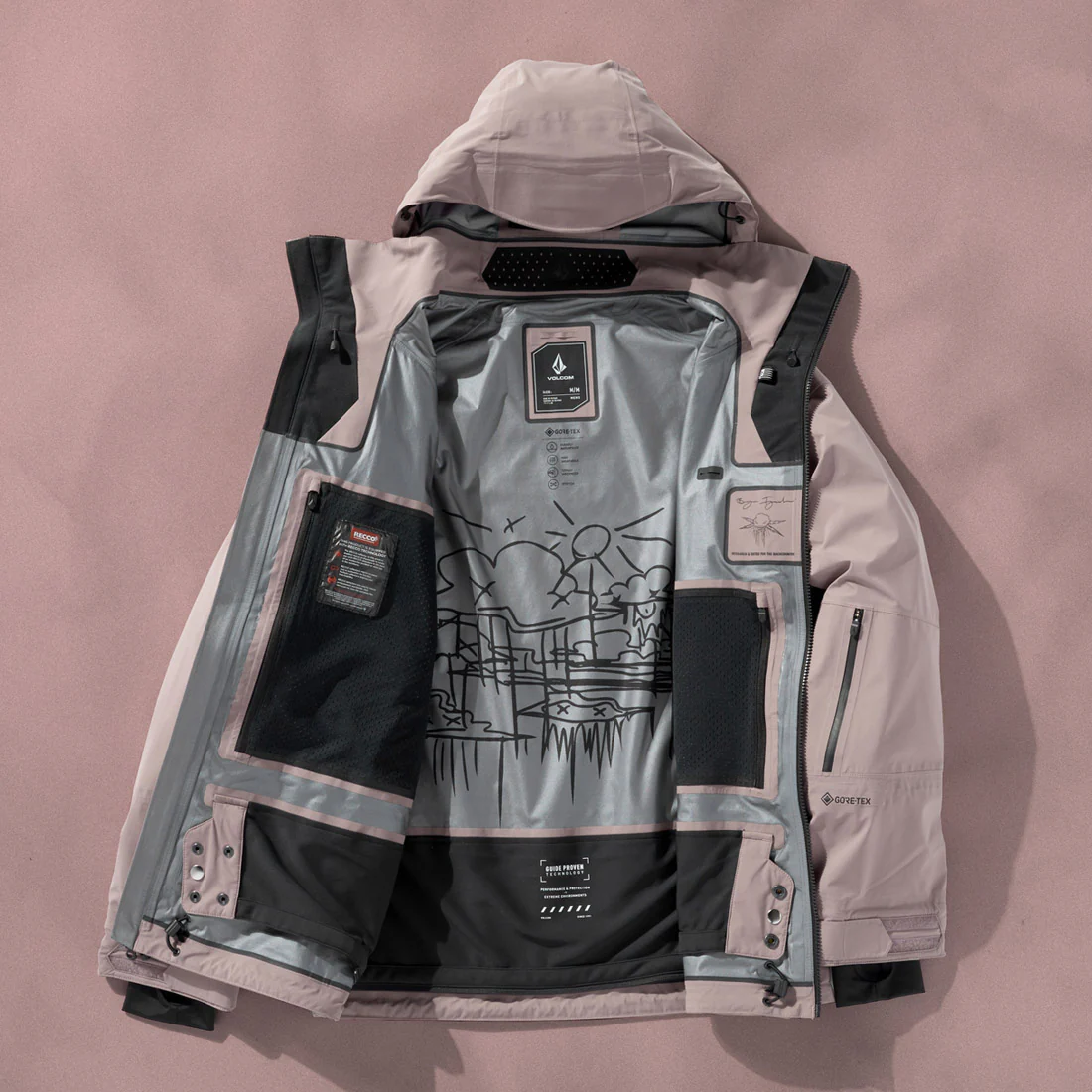 VOLCOM Guch Stretch Gore-Tex Jacket 2026 - Mauve - Image 10
