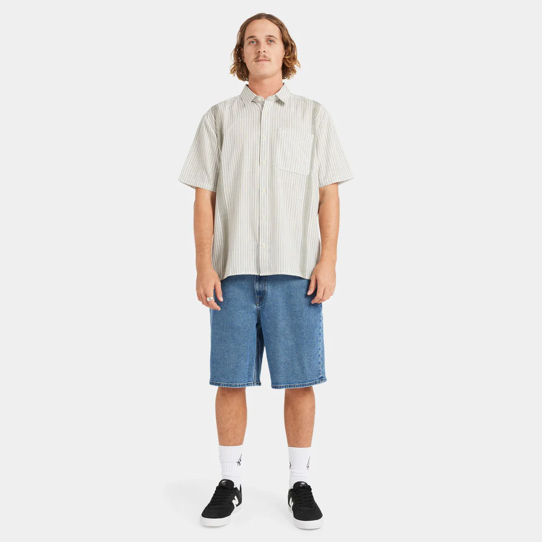VOLCOM Irving Short Sleeve Shirt - Off White - Image 4