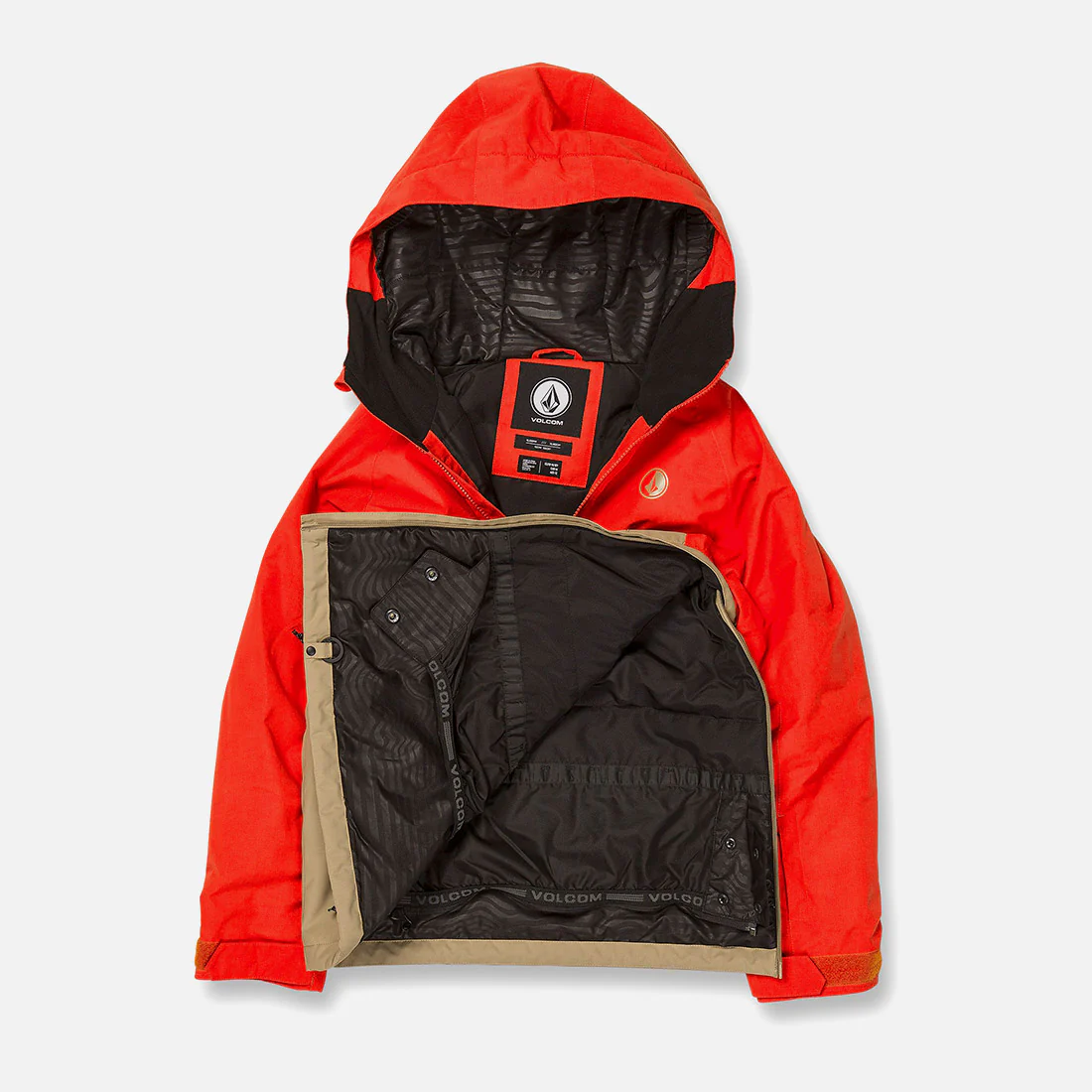 VOLCOM Kids Sluff Insulated Pullover 2024 - Orange Shock - Image 3