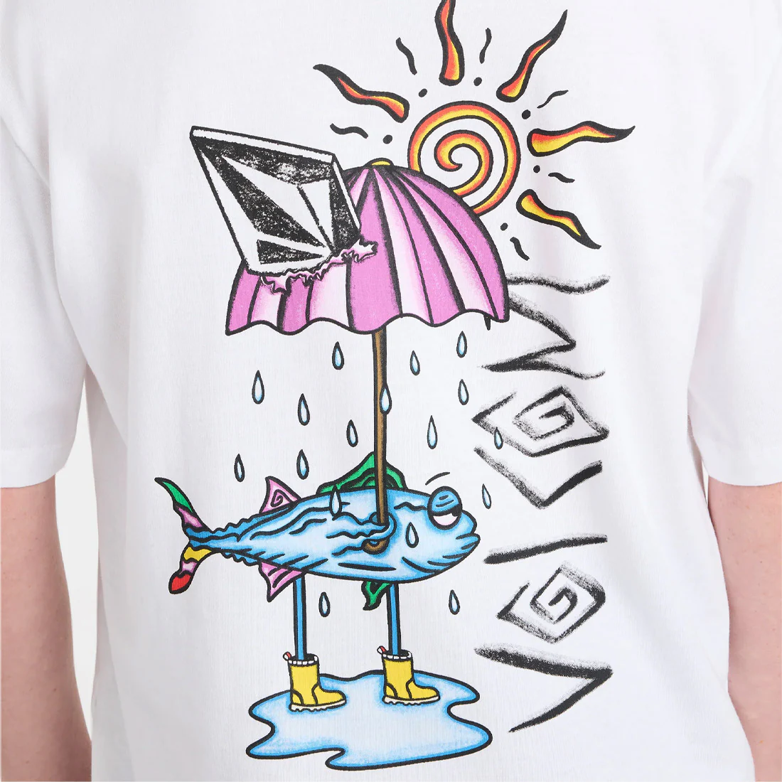 VOLCOM Kids Sunfish Basic Tee - White - Image 4