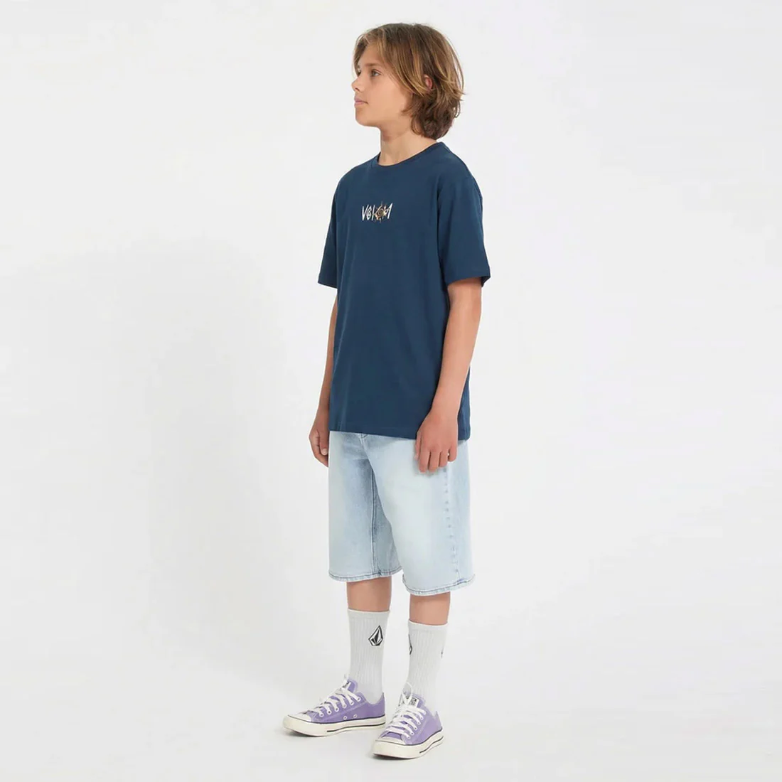 VOLCOM Kids Sunfish Tee - Dust Bowl Indigo - Image 3