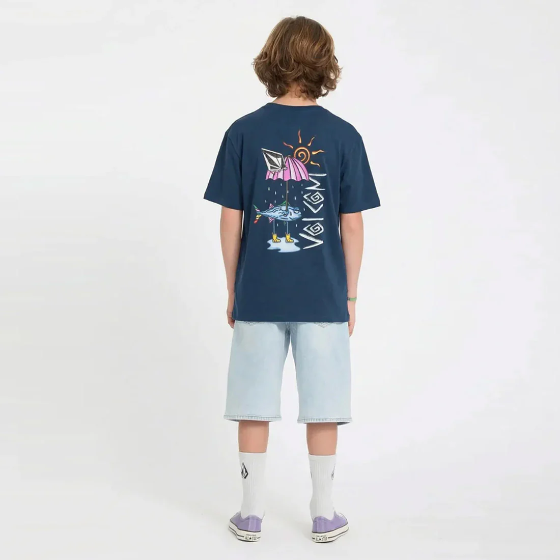 VOLCOM Kids Sunfish Tee - Dust Bowl Indigo - Image 5