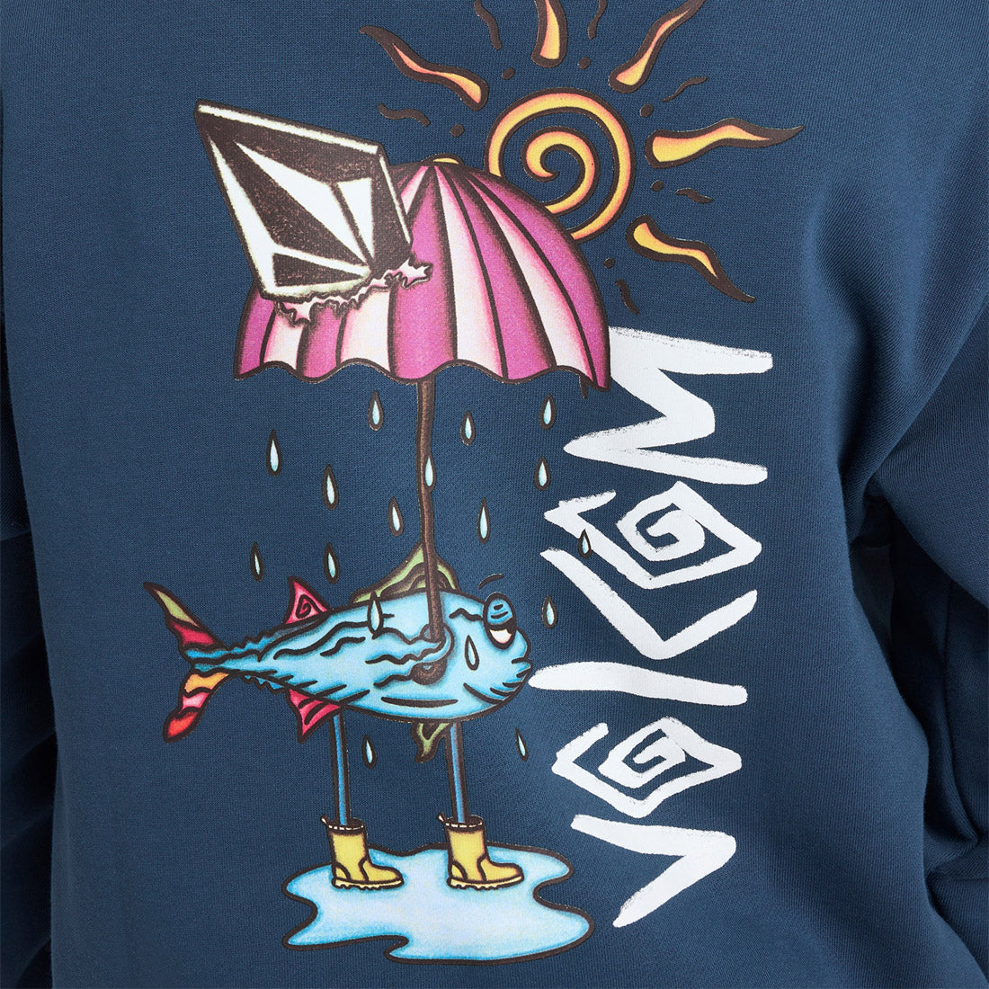 VOLCOM Kids Watanite Pullover - Dust Bowl Indigo - Image 4