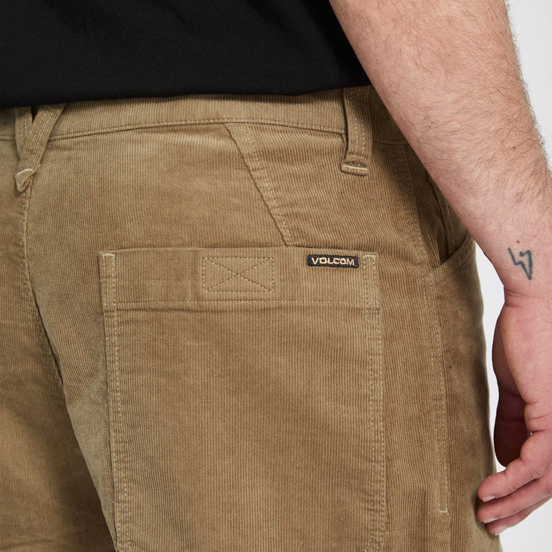 VOLCOM Kraftsman Cord Pant - Dark Khaki - Image 5