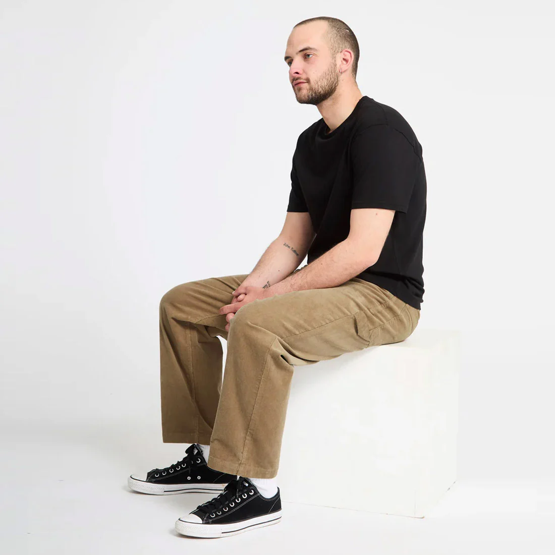 VOLCOM Kraftsman Cord Pant - Dark Khaki - Image 7
