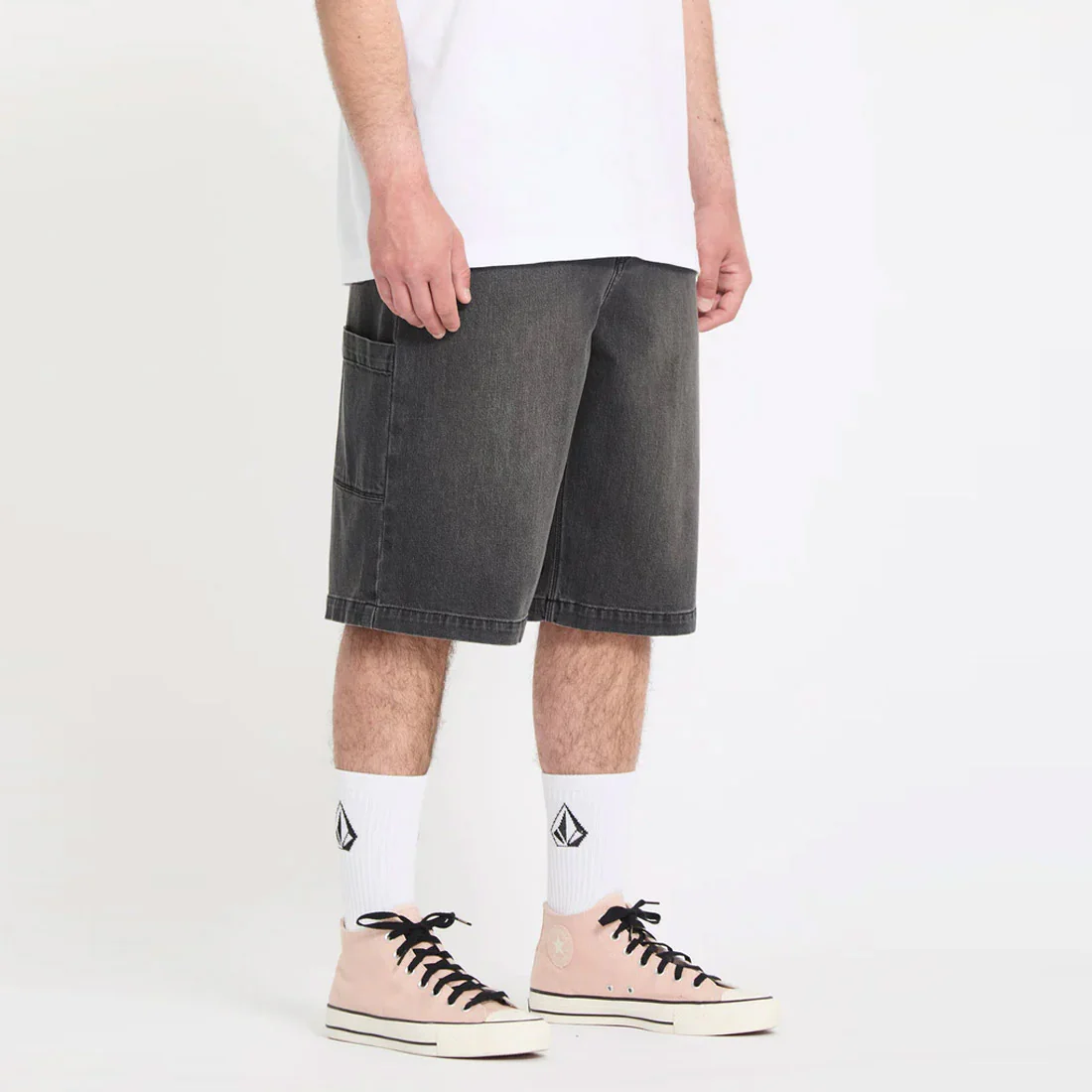 VOLCOM Kraftsman II Denim Short - Black/Grey - Image 2