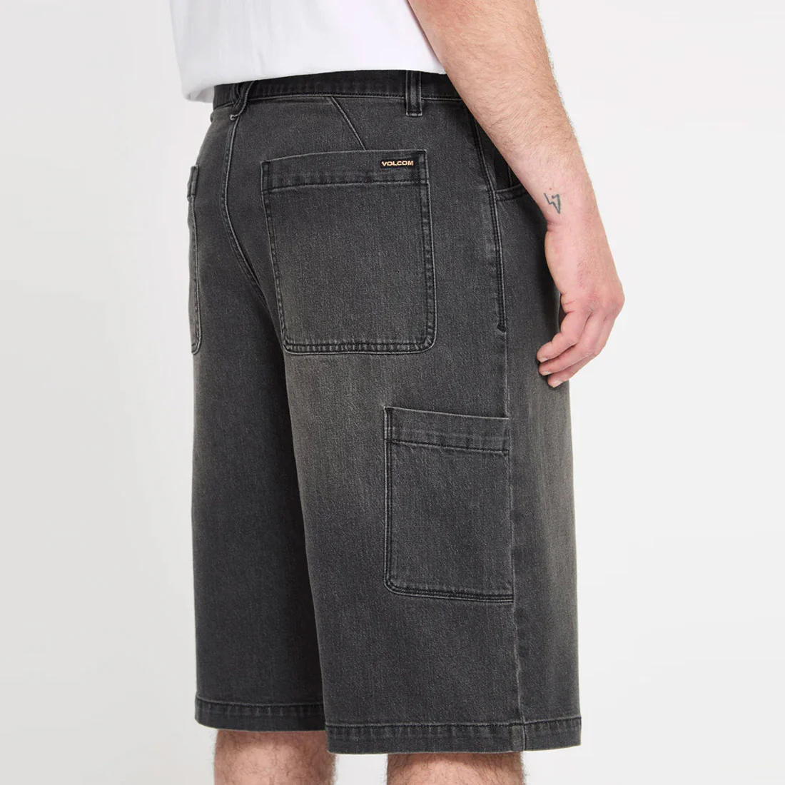 VOLCOM Kraftsman II Denim Short - Black/Grey - Image 4