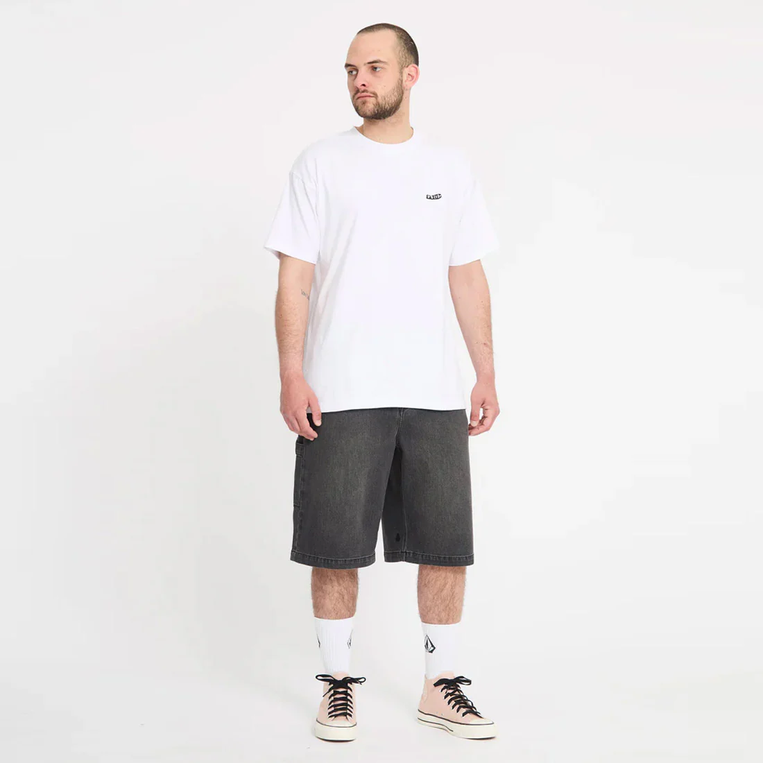 VOLCOM Kraftsman II Denim Short - Black/Grey - Image 5