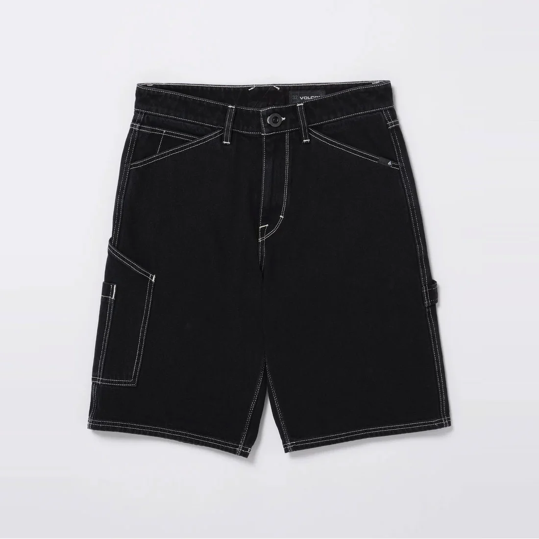 VOLCOM Labored Denim Utility Short - Black - Image 4