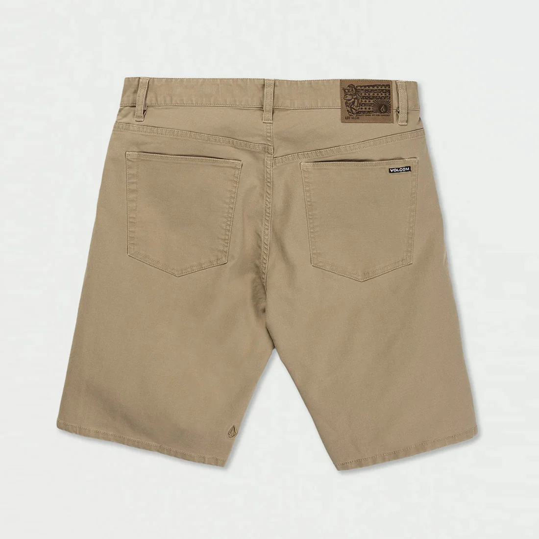 VOLCOM Modown Canvas 5 Pocket Shorts - Khaki - Image 2