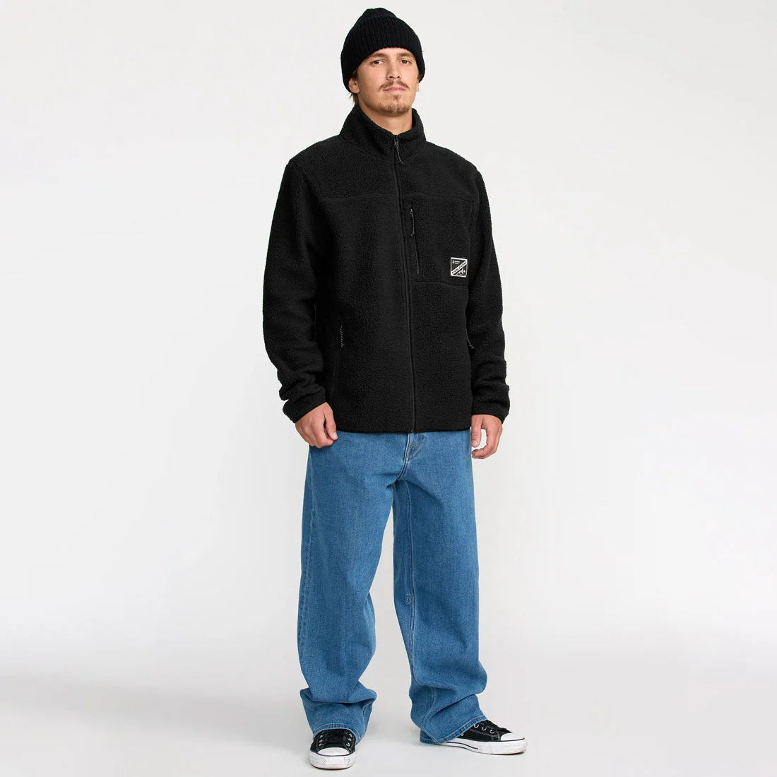 VOLCOM Nelson Sherpa Full Zip Fleece - Black - Image 3