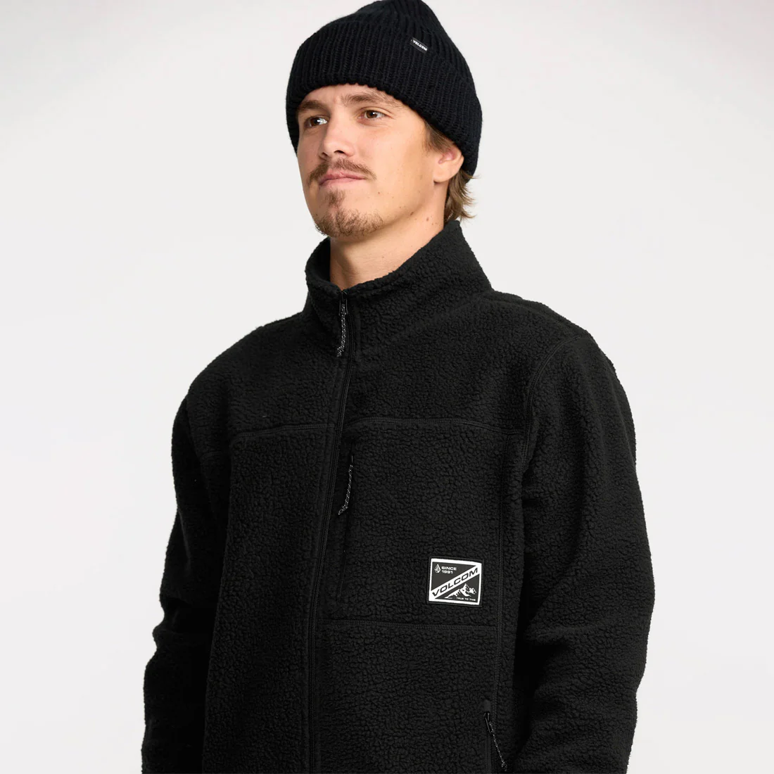 VOLCOM Nelson Sherpa Full Zip Fleece - Black - Image 5