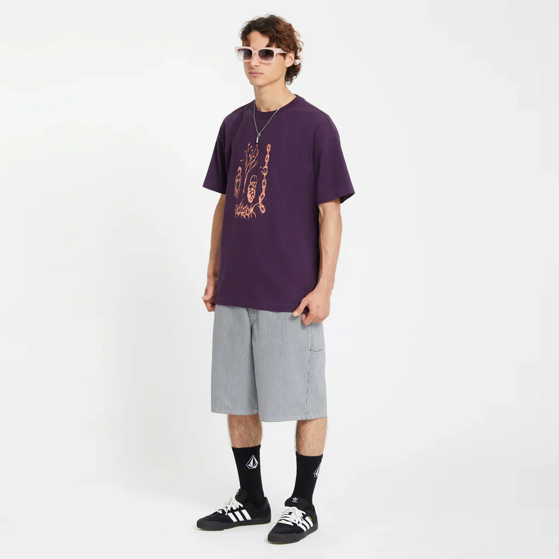 VOLCOM Poetic Dess Loose Tee - Grape Royale - Image 3