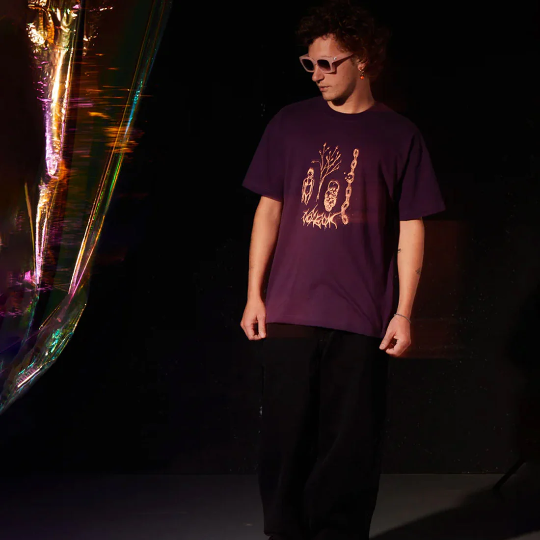 VOLCOM Poetic Dess Loose Tee - Grape Royale - Image 4