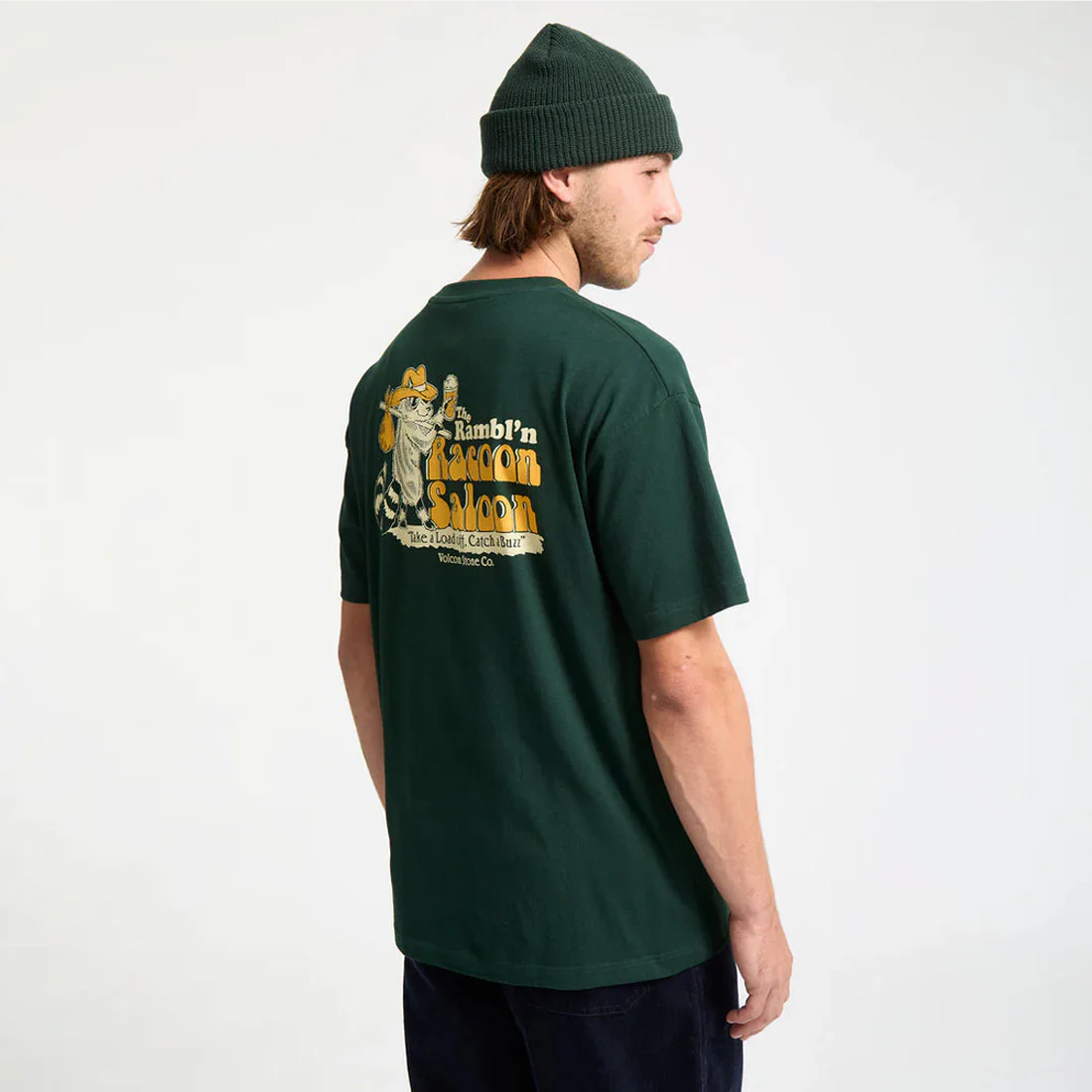 VOLCOM Racoon Loose Tee - Scarab - Image 4