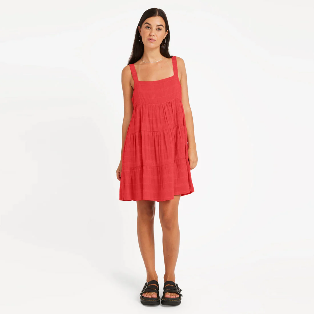VOLCOM Red Viper Mini Dress - Red - Image 4