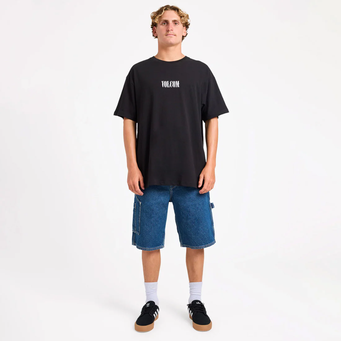 VOLCOM Ripple Stone Loose Tee - Black/White - Image 4