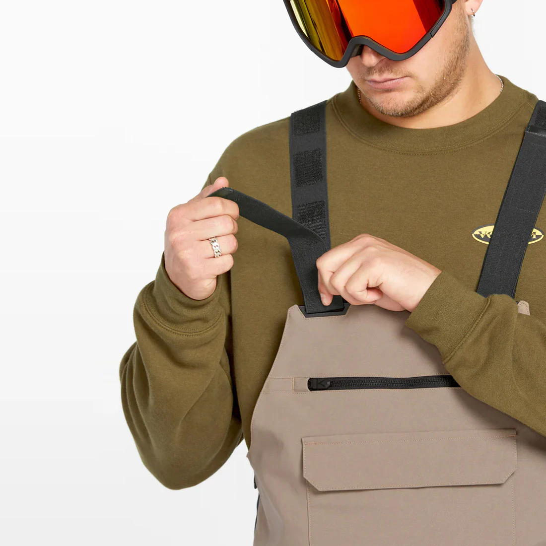 VOLCOM Roan Bib Overall 2025 - Chestnut Brown - Image 6