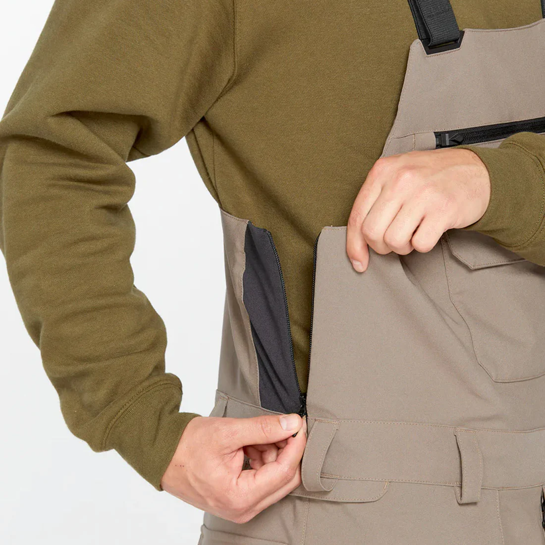 VOLCOM Roan Bib Overall 2025 - Chestnut Brown - Image 7