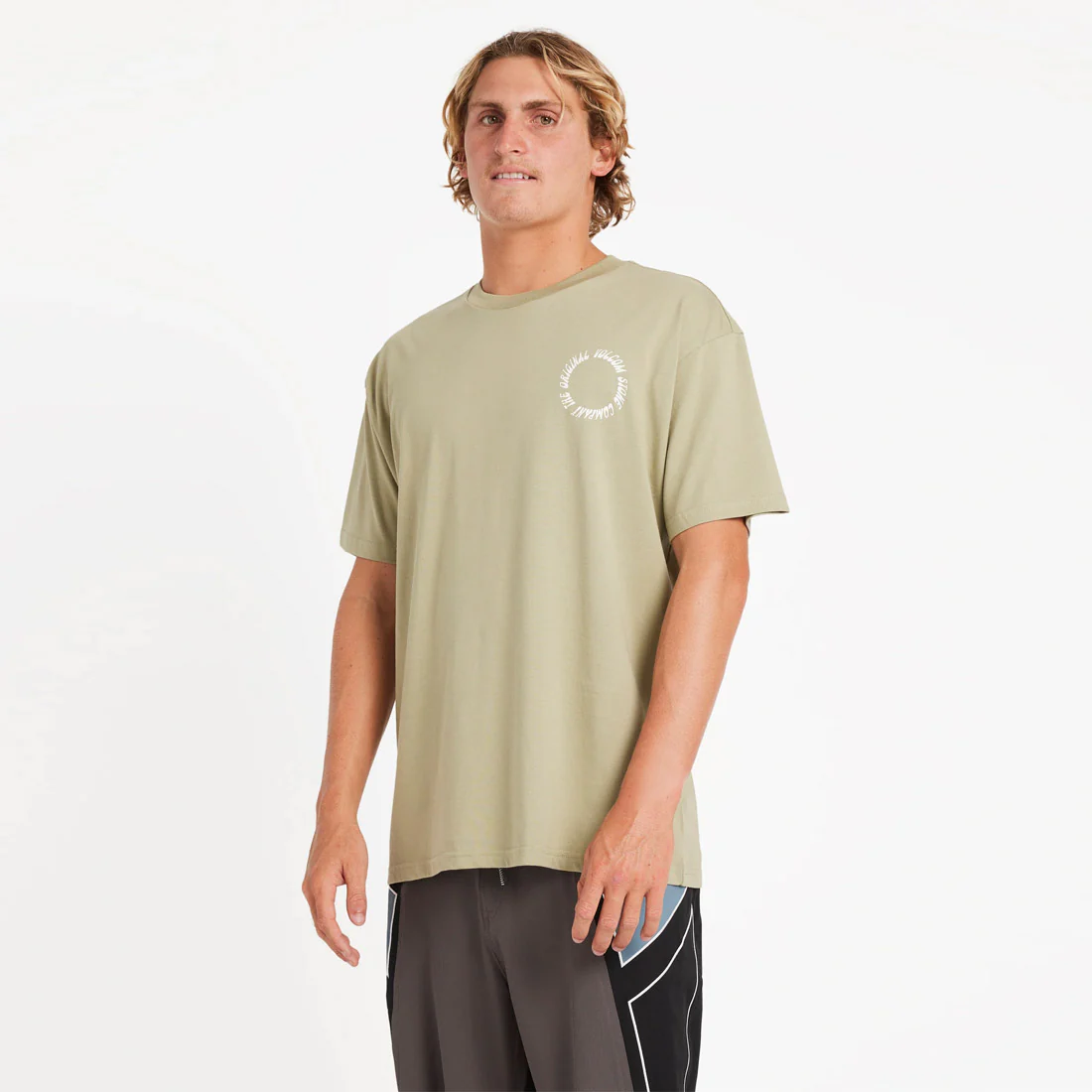 VOLCOM Round Out Tee - Green Tea - Image 3