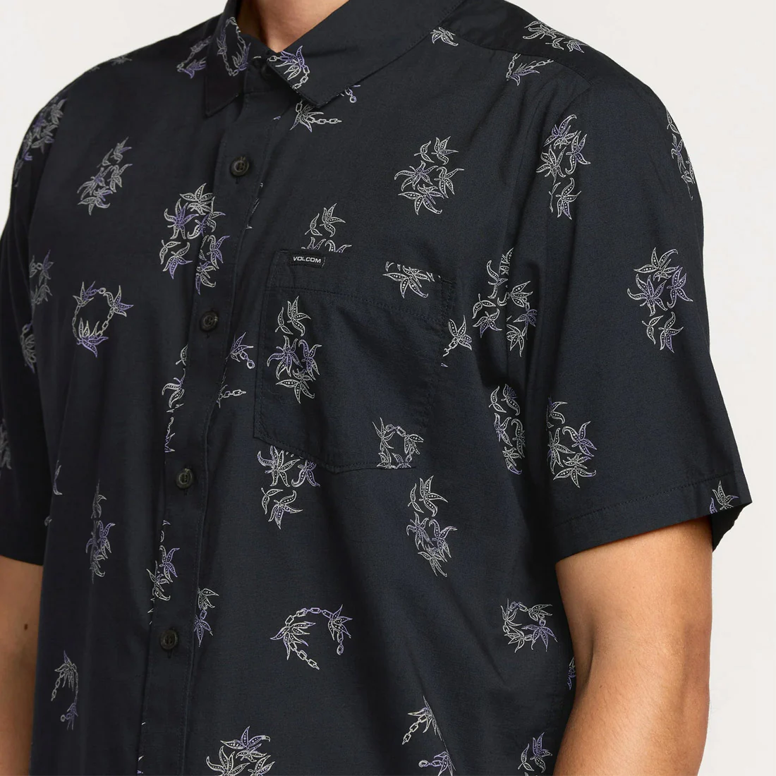VOLCOM Scaler Stone Short Sleeve Shirt - Antique Black - Image 3