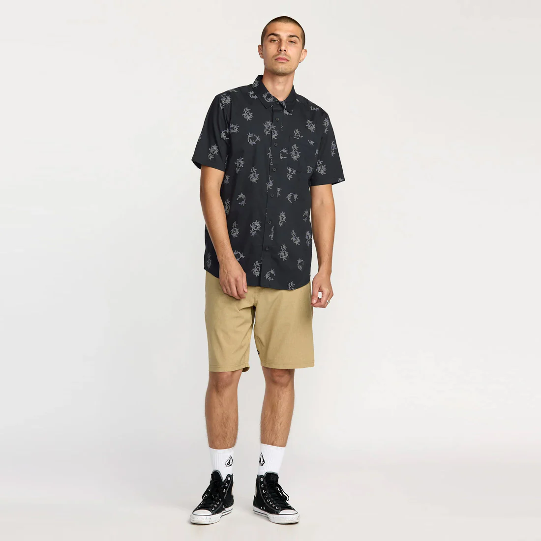 VOLCOM Scaler Stone Short Sleeve Shirt - Antique Black - Image 4