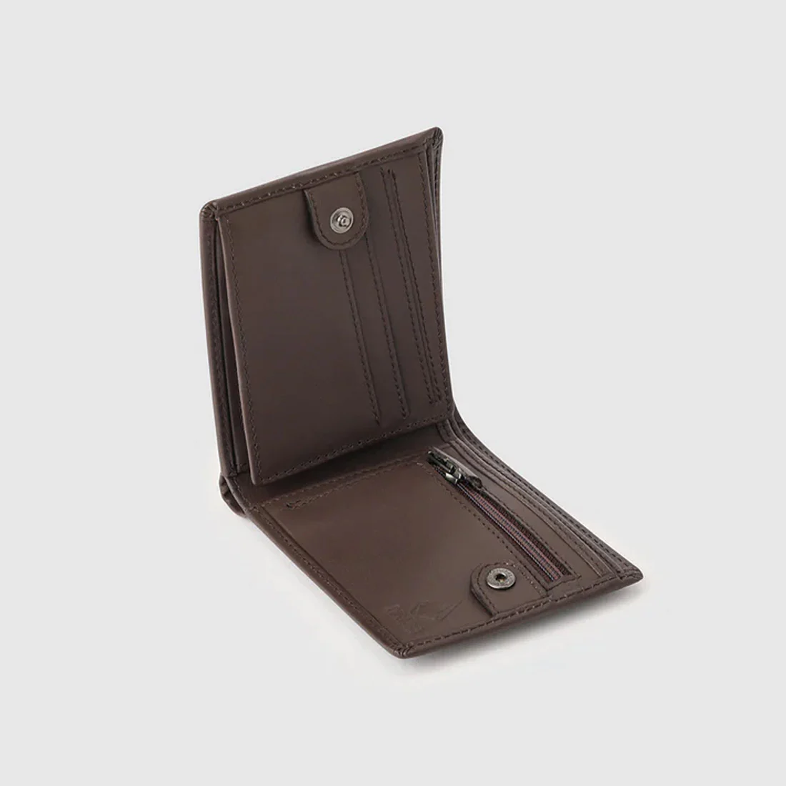 VOLCOM Single Stone Leather Wallet - Dark Brown - Image 3