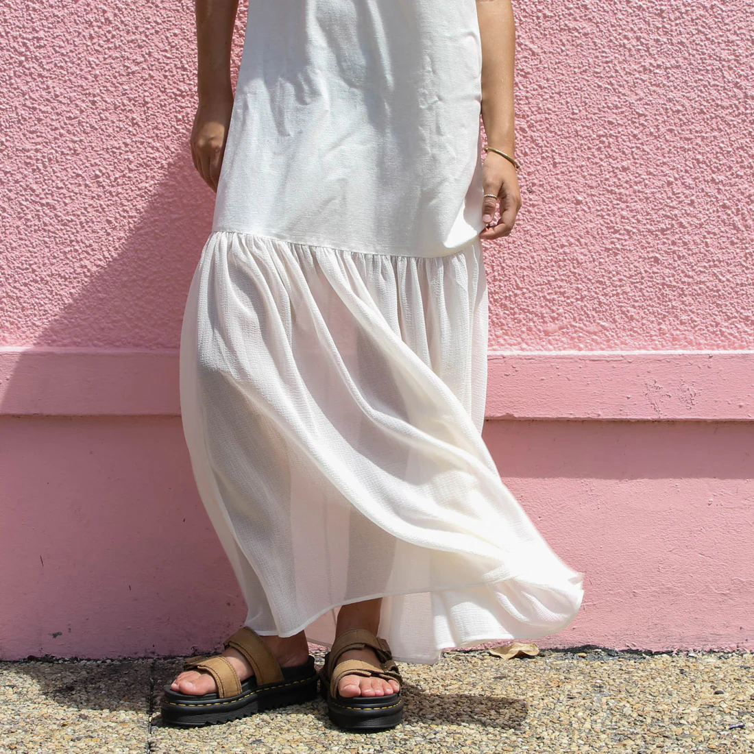 VOLCOM Small Talk Dress - Vintage White - Image 6