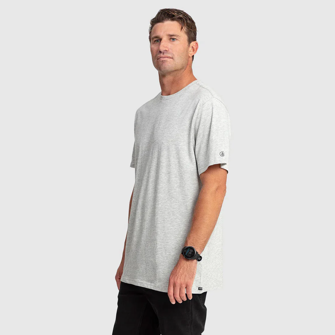 VOLCOM Solid Short Sleeve Tee - Grey Marle - Image 3