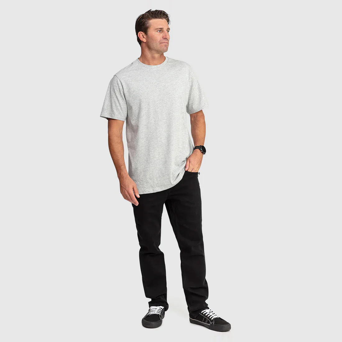 VOLCOM Solid Short Sleeve Tee - Grey Marle - Image 4