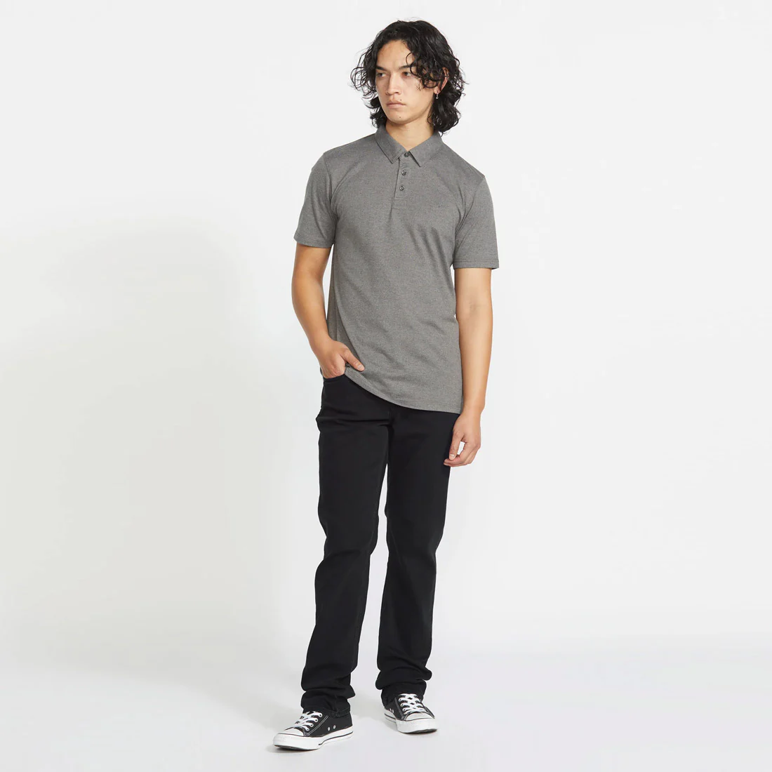 VOLCOM Solver Modern Fit Jeans - Black Out - Image 4