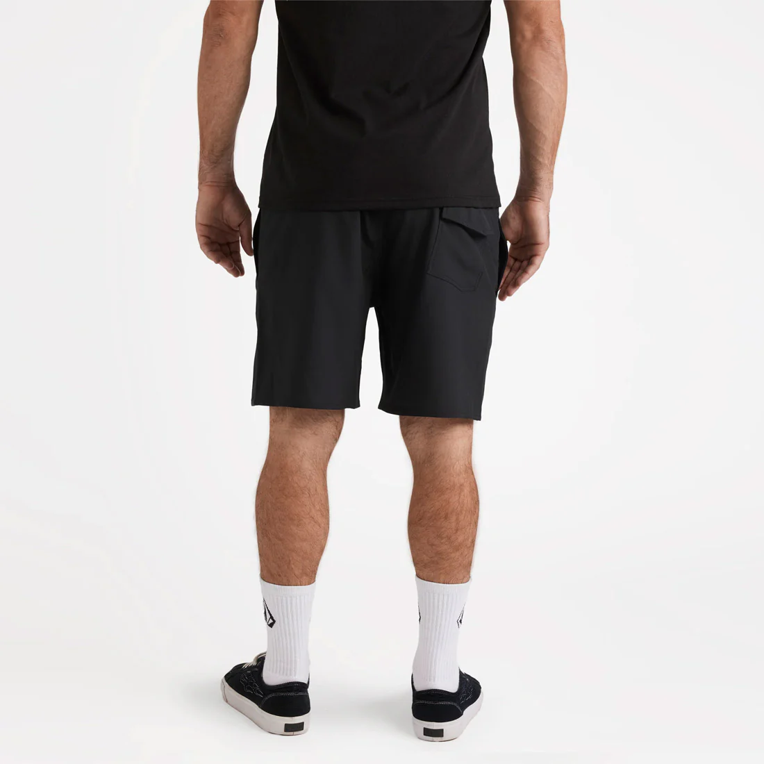 VOLCOM Sparklestone Elastic Waist Shorts - Antique Black - Image 2