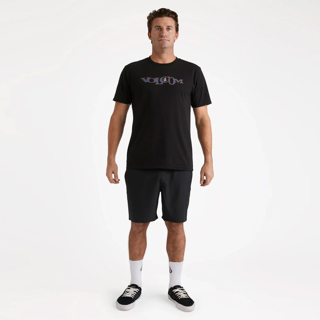 VOLCOM Sparklestone Elastic Waist Shorts - Antique Black - Image 4