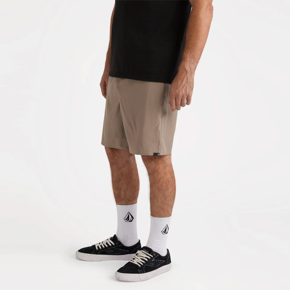 VOLCOM Sparklestone Elastic Waist Shorts - Brindle - Image 4