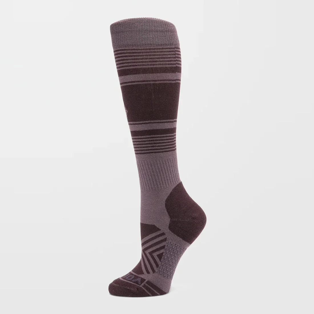 VOLCOM Women's Stone Lines Over-The-Calf Snow Sock - Dusty Lavender - Image 3