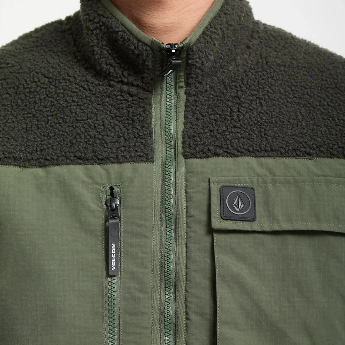 VOLCOM Storm Stone Zip Fleece - Rinsed Black - Image 3