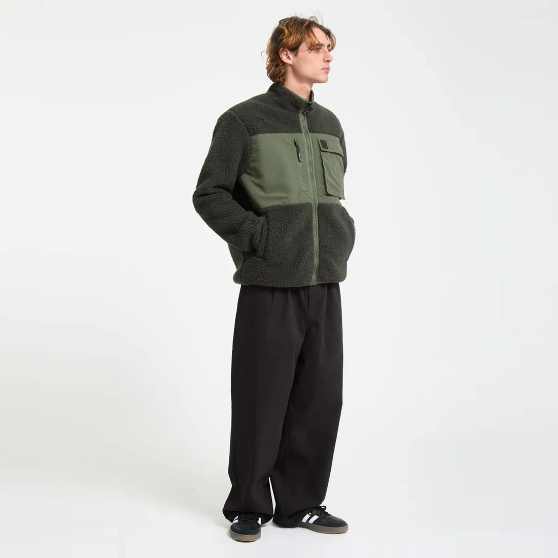 VOLCOM Storm Stone Zip Fleece - Rinsed Black - Image 4