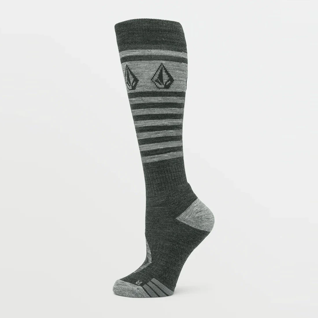 VOLCOM Women's Striker Wool Blend Over-The-Calf Snow Sock - Black - Image 3