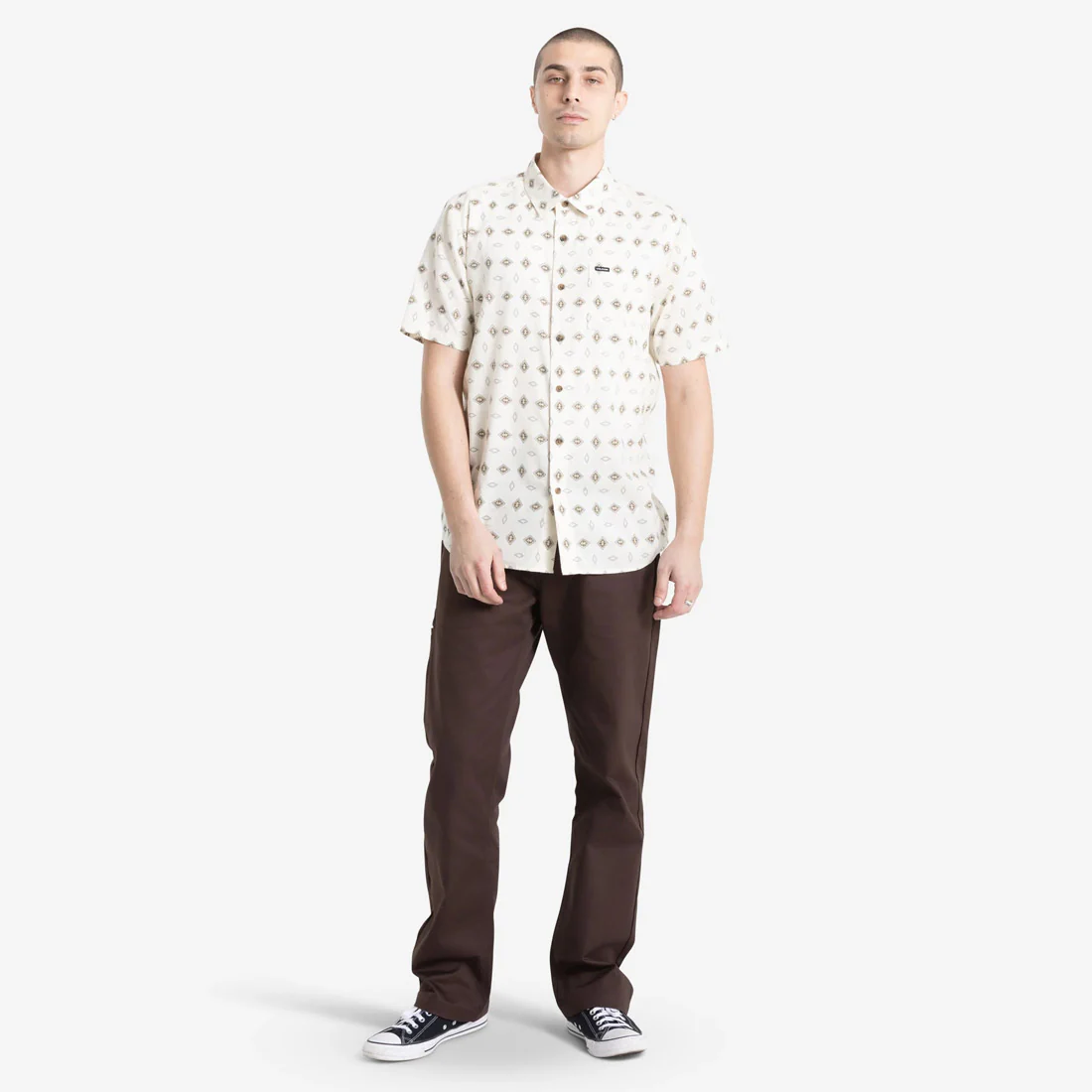 VOLCOM Trusted Short Sleeve Shirt - White Print - Image 3