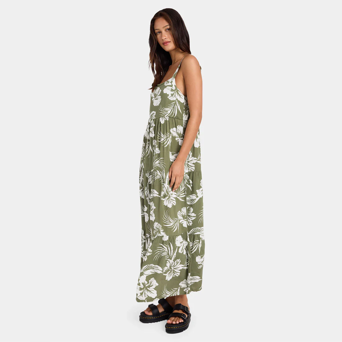 VOLCOM Viper Dress - Moss Stone - Image 3